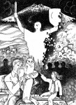 Ілюстрація Алли Марковської до оповідання Ольги Кай «Небо над Києвом».